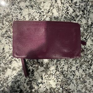 Coach Leather Women's Clutch in Rich Purple